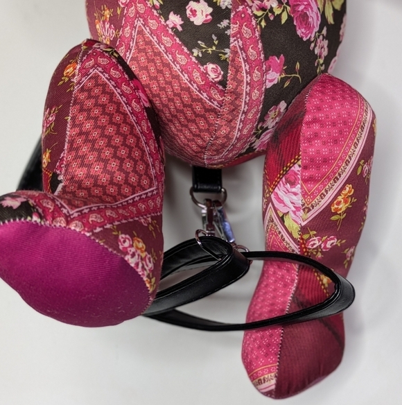 Delia\'s X Dolls Kill Pink Floral Patchwork Teddy Bear Backpack Purse main image 13